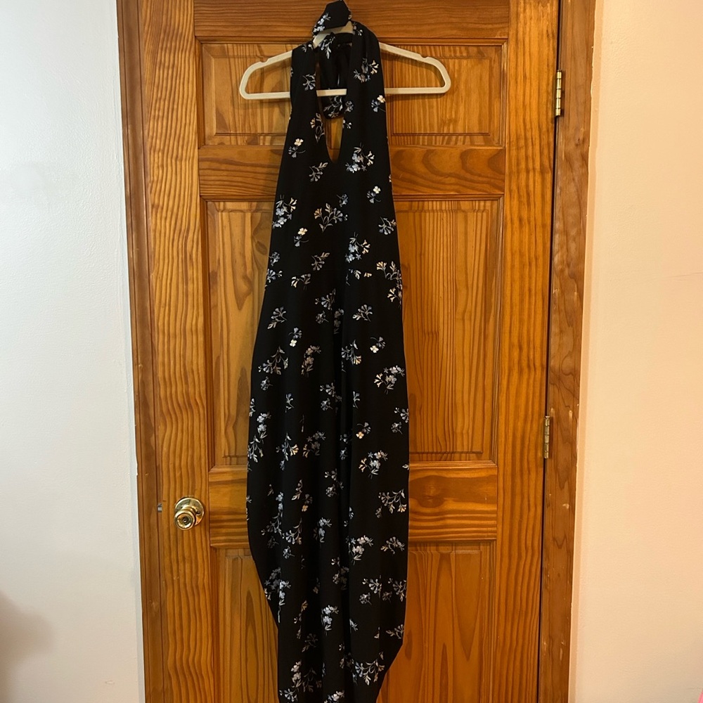 Abercrombie & Fitch Black and White Floral jumpsuit